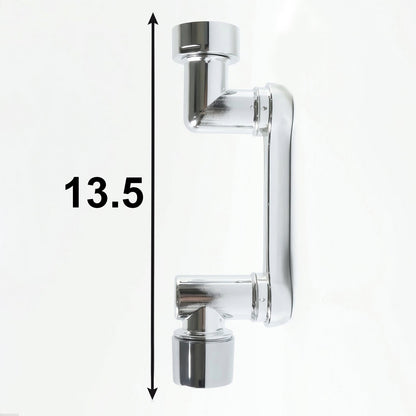 Adjustable faucet nozzle extender with 360-degree rotation