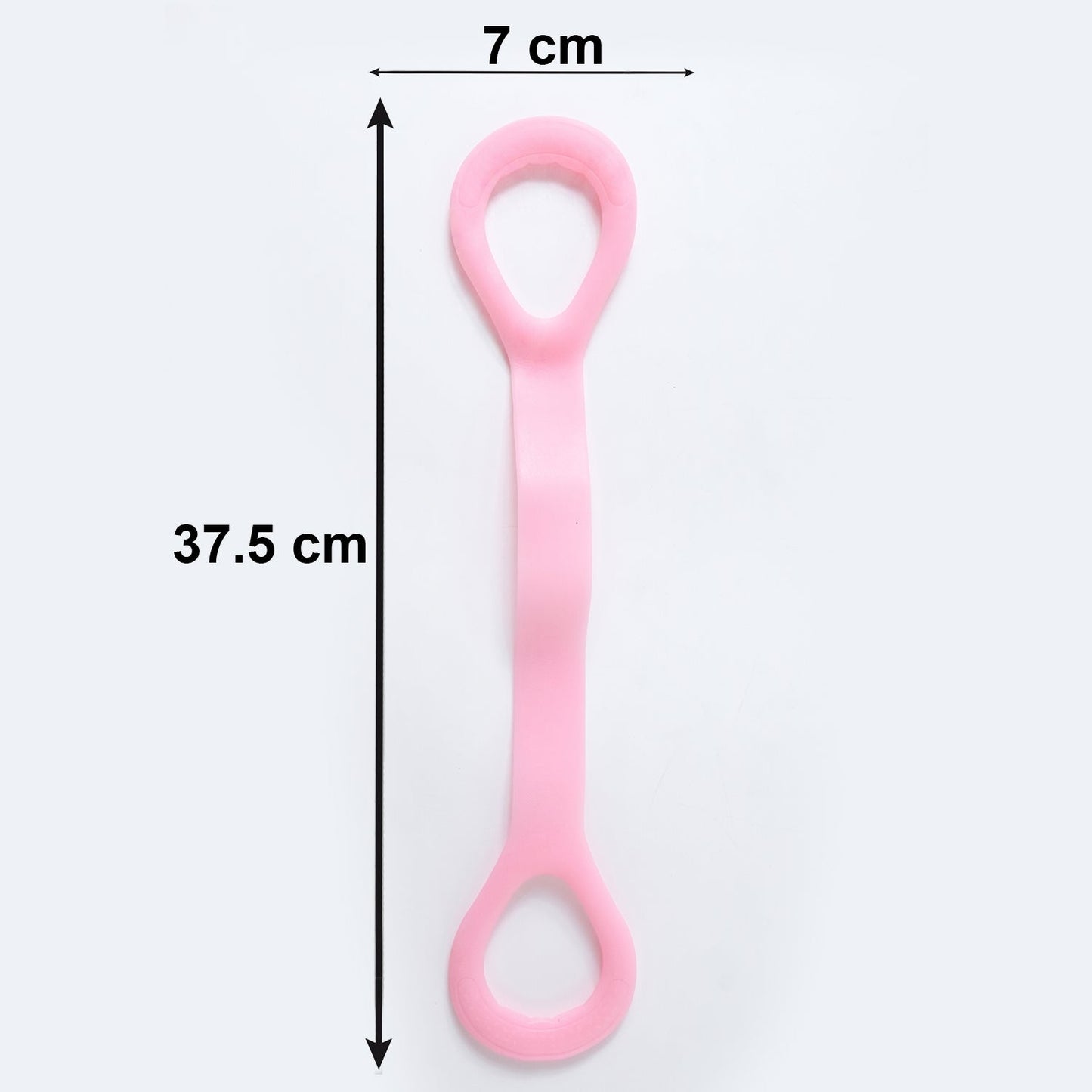 Blue silicone resistance band for fitness training