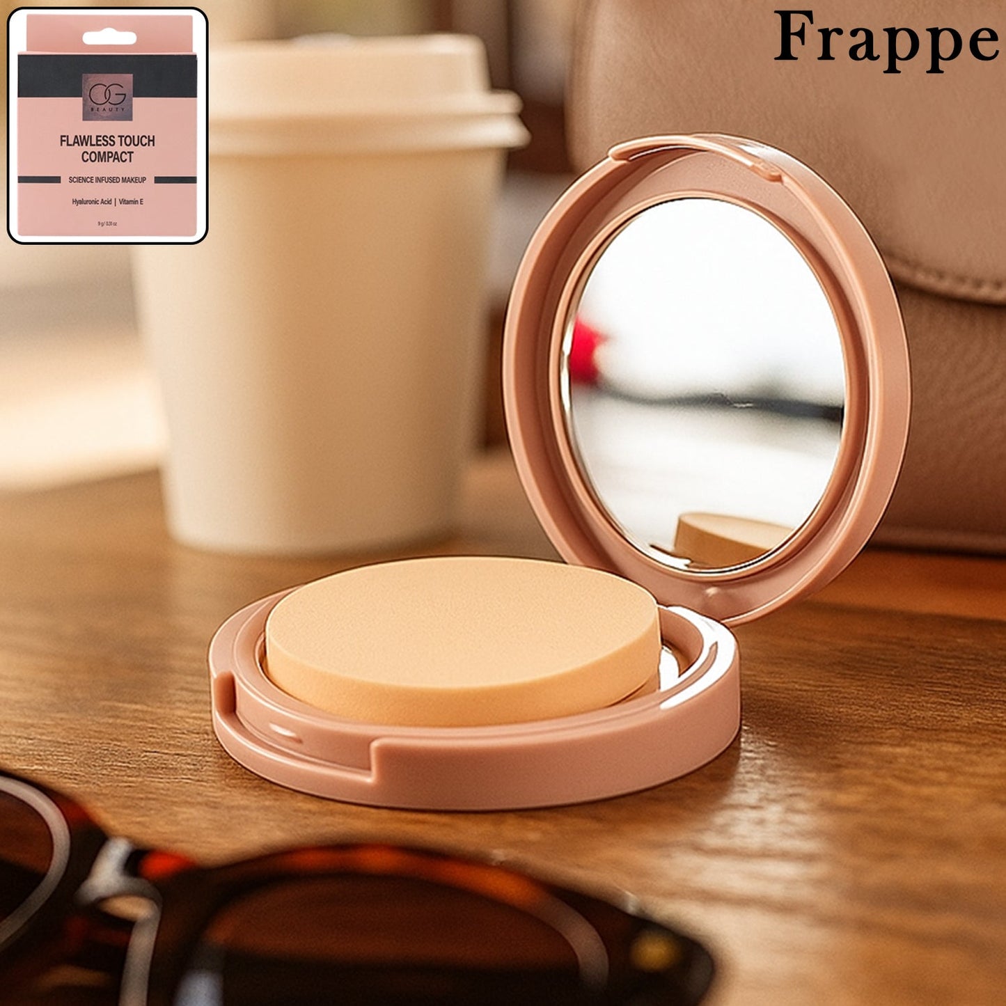 OG Beauty Compact Powder in warm Brew shade for medium to dusky skin