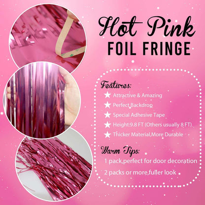 Close-up of reflective shimmering foil strands of a party fringe curtain.