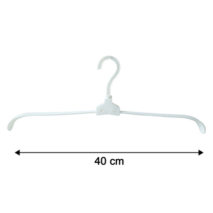 Collapsible plastic clothes hanger size reference for fit and capacity