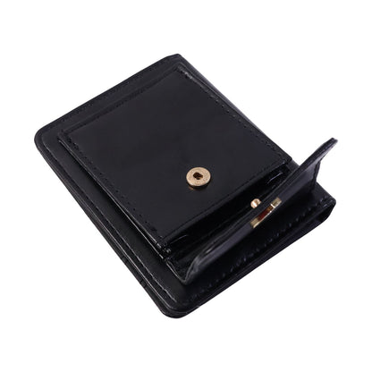 Card holder wallet designed for multiple card slots and snap button closing