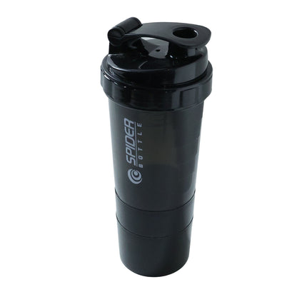 Upright protein shaker bottle for fitness and hydration