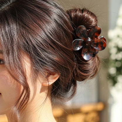 Detailed petal design on elegant plastic flower hair clip