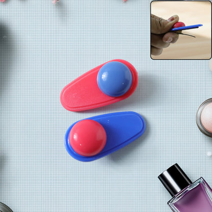 Close-up view of a rounded accent snap hair clip