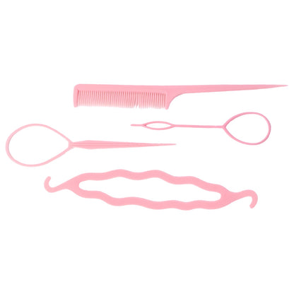 Close-up view of a hair loop braider tool from styling set