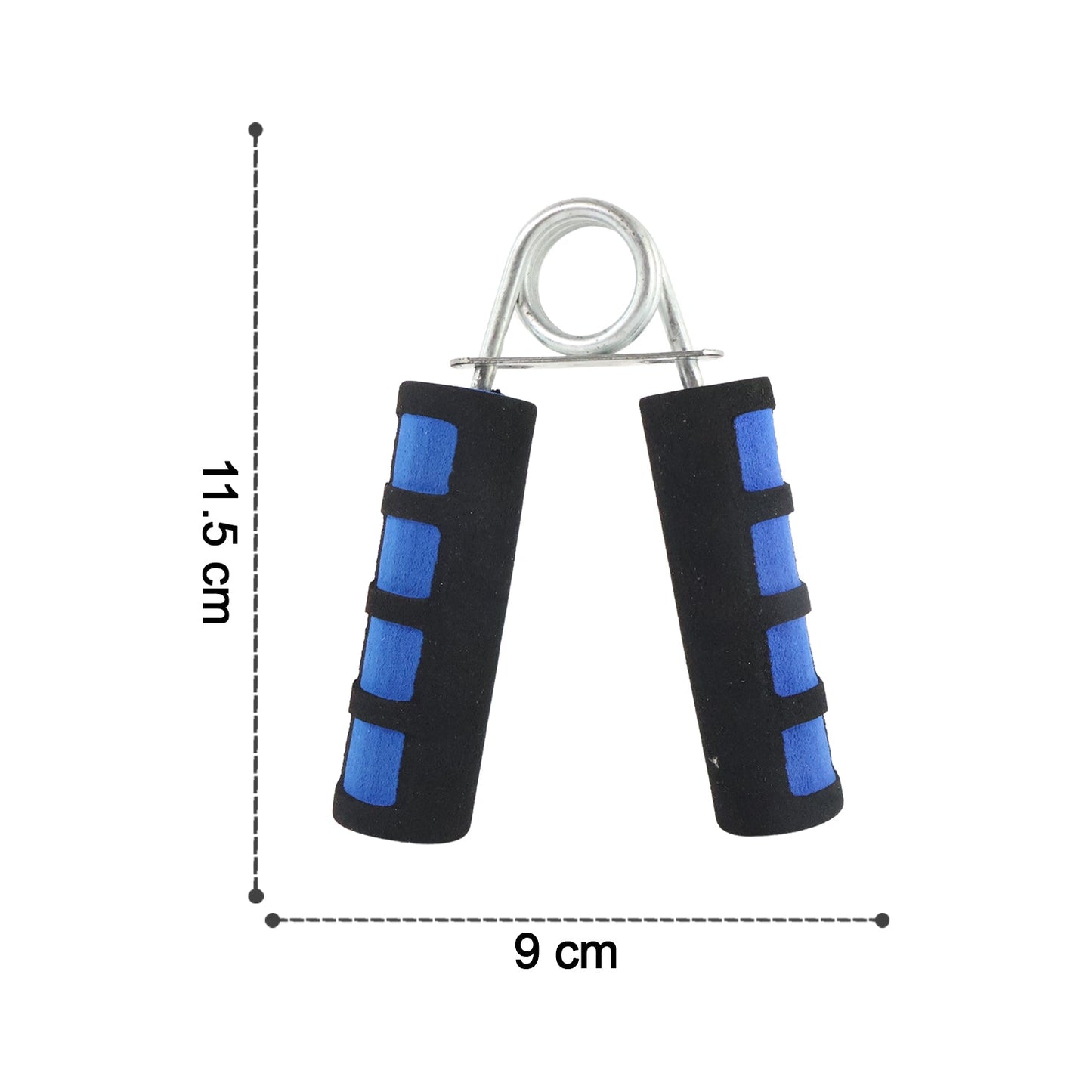 Size comparison of foam grip hand exerciser in hand