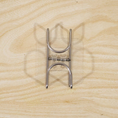 Transparent double loop adhesive wall hook