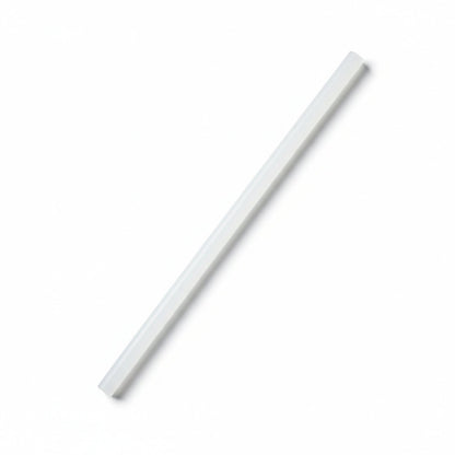 Close-up of hot melt glue stick showing clear, smooth adhesive quality