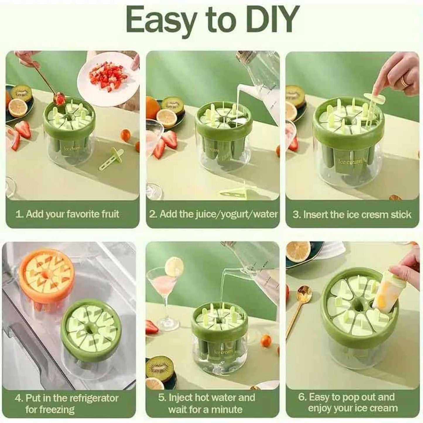 Plastic popsicle maker molds suitable for kids