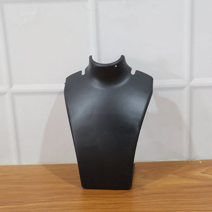 Back view of sturdy black necklace display stand mannequin bust in India