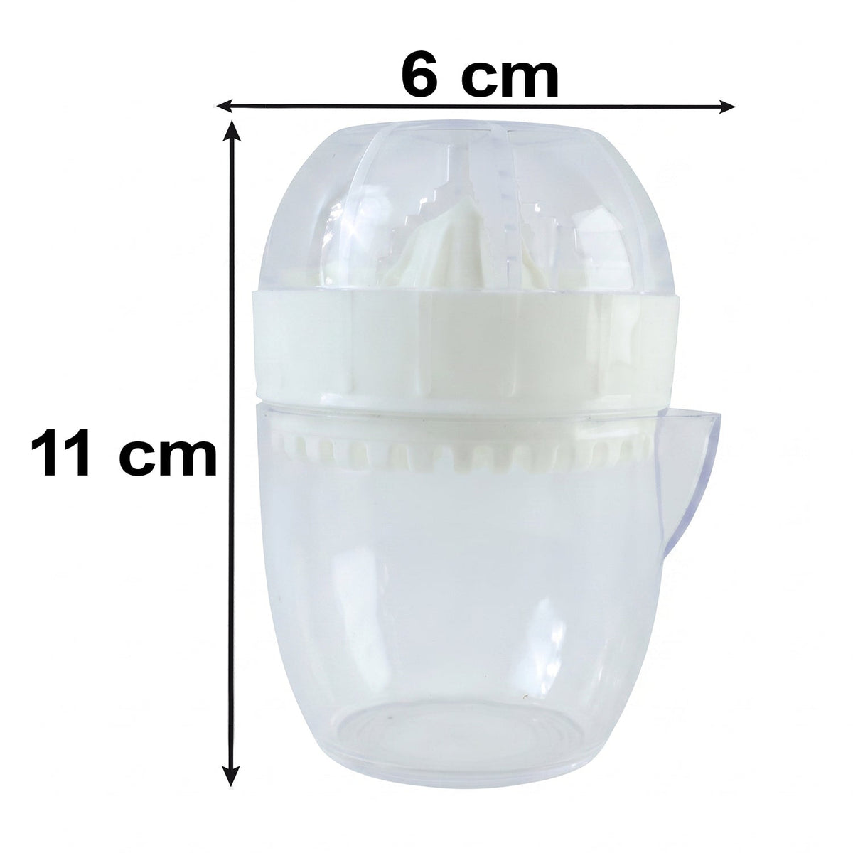 Plastic Mini Manual Citrus Lemon Orange Squeezer with Cup (1 Pc)