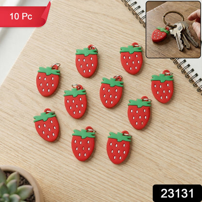 Cute strawberry design key ring for accessories