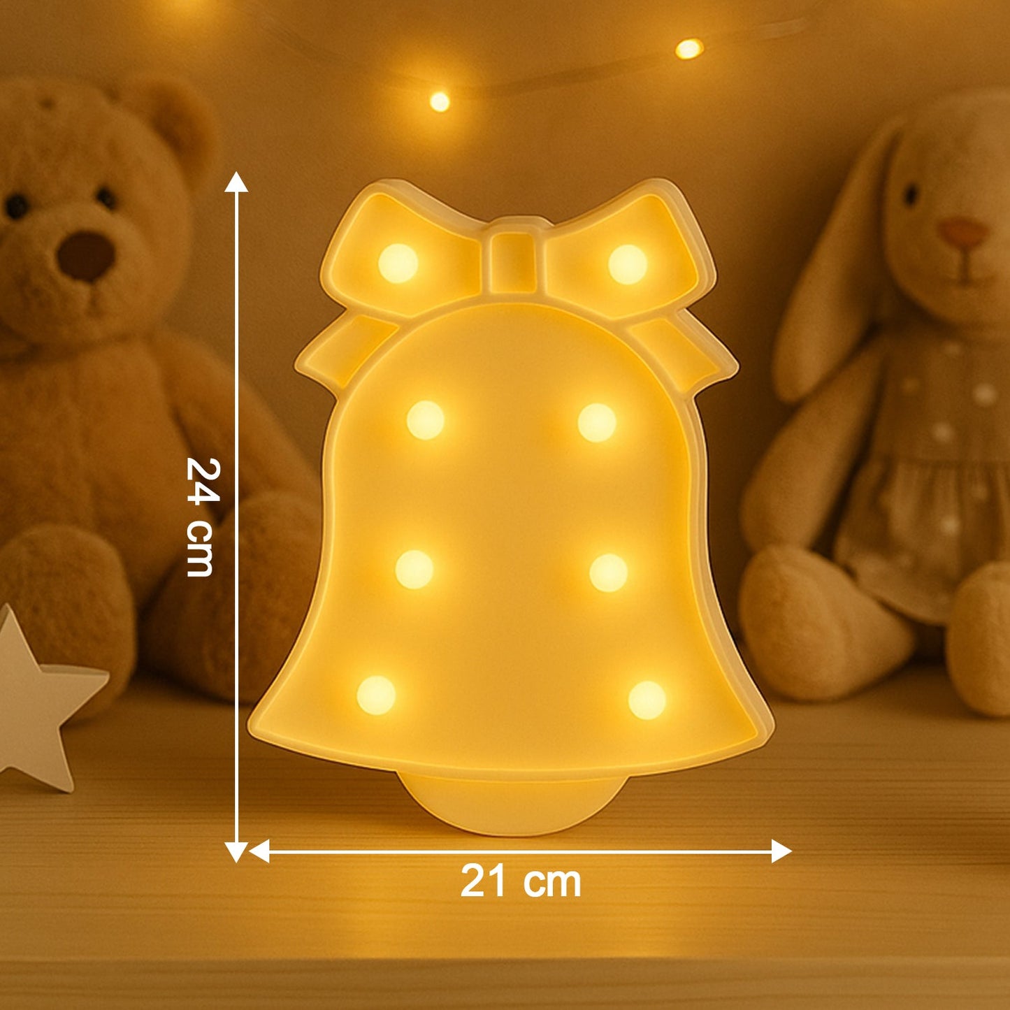 Decorative LED Bell Shaped Night Light used as cozy home ambiance lighting