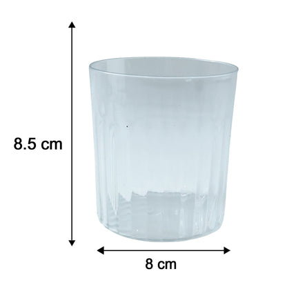 Stackable modern glass drinkware set suitable for hosting guests