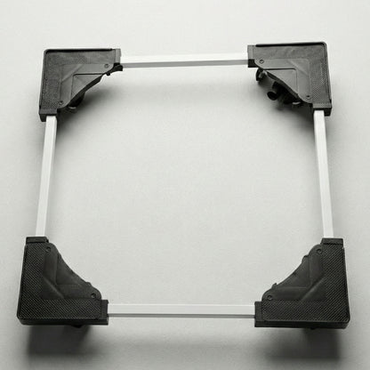 Adjustable appliance stand elevating a washing machine in a laundry area