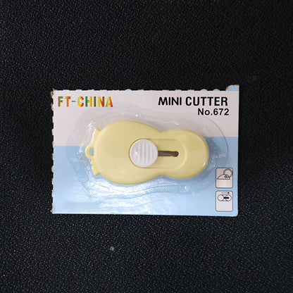 Durable plastic body safety cutter with metal retractable blade