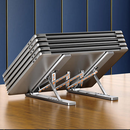 Portable lightweight aluminium laptop stand for travel