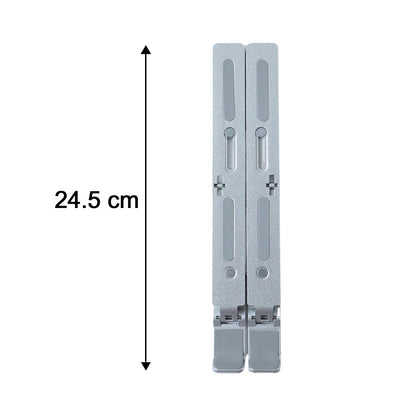 Size diagram of foldable aluminium laptop stand