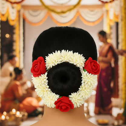 Elegant traditional artificial flower gajra ideal for bridal and festive wear