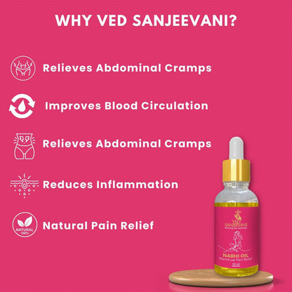 Herbal cramp relief Nabhi oil for menstrual discomfort