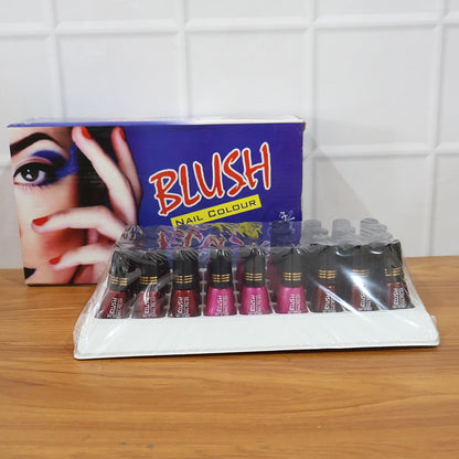 Assorted clear blush nail polish colors with chip-resistant formula