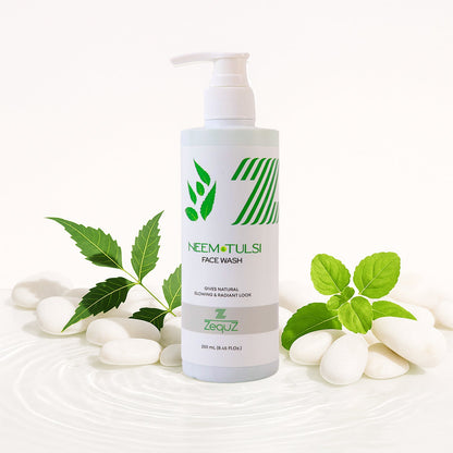 Neem & Tulsi Face Wash 250ml pump bottle for gentle facial cleansing