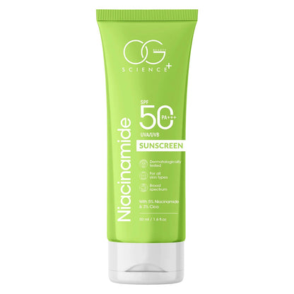 Niacinamide FreshShield lightweight sunscreen SPF 50 PA+++ for sensitive skin