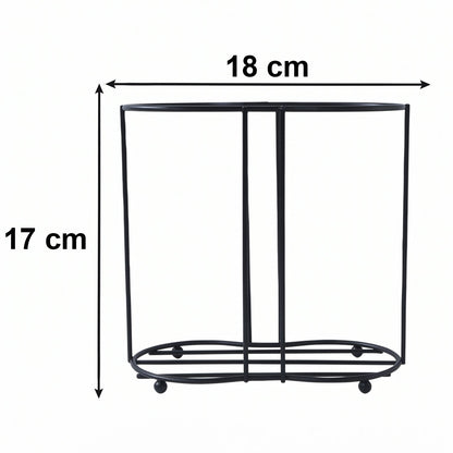 Versatile desktop cup organizer in metal, space-saving design