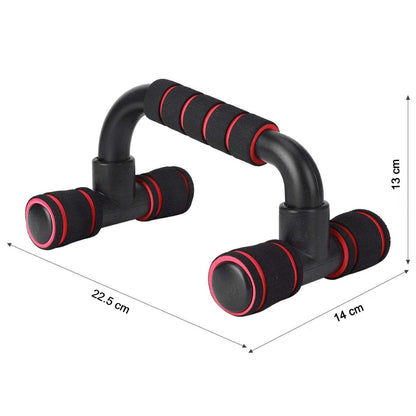 Konex Push-Up Bars with non-slip workout grips, illustrating compact size and stability.