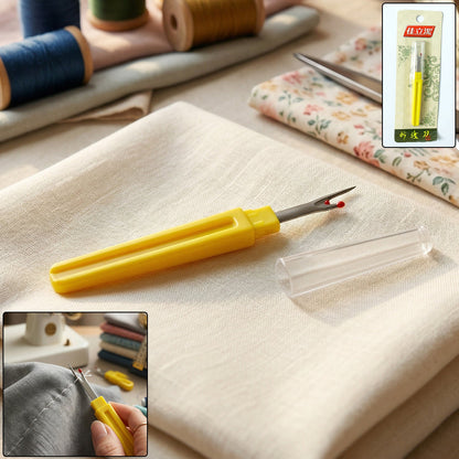Sewing seam ripper tool for accurate stitch removal