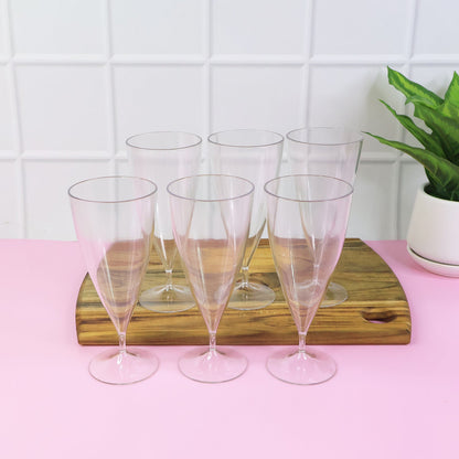 Tall clear Plastic Shake Coco glasses ideal for milkshakes and juices