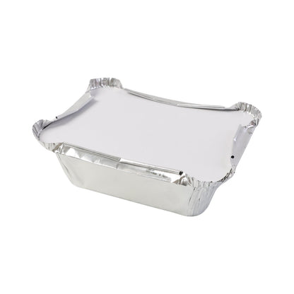 Disposable aluminium foil food boxes with tight crimp seal lids