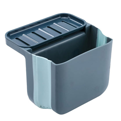 Space saving kitchen sink organizer with top soap tray