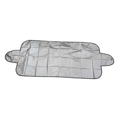 Car windshield cover with anti-scratch material protecting glass from snow and dust