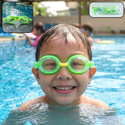 Premium swimming goggles with protective storage case included