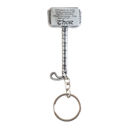 Rust-resistant finish on metal hammer shape keychain