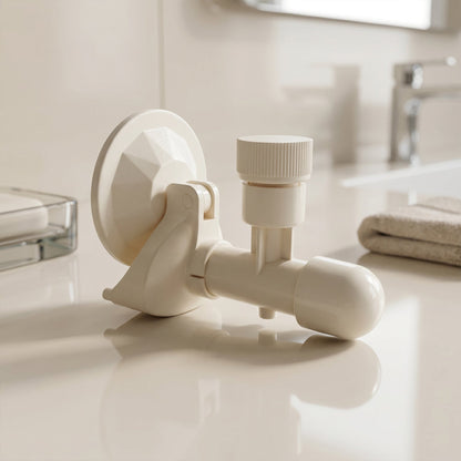 Durable plastic construction of wall-mounted liquid soap dispenser
