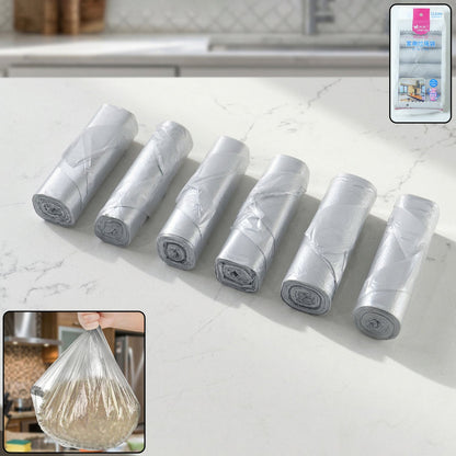 Multipack garbage bags roll set with durable leak-proof bags