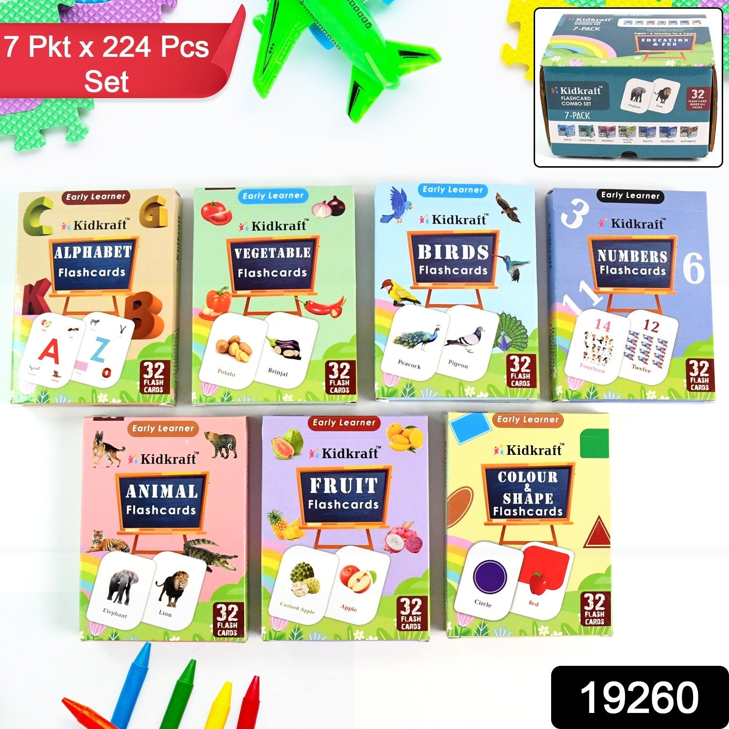 Kidkraft flashcard combo pack featuring multiple educational topics for kids