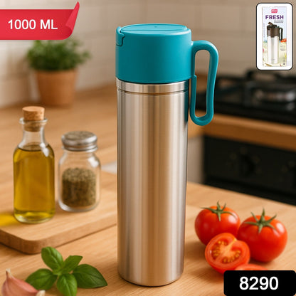 Leak-proof oil dispenser bottle ideal for cooking oil and vinegar pouring