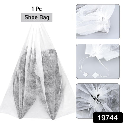 Close-up of durable non-woven fabric shoe storage bag
