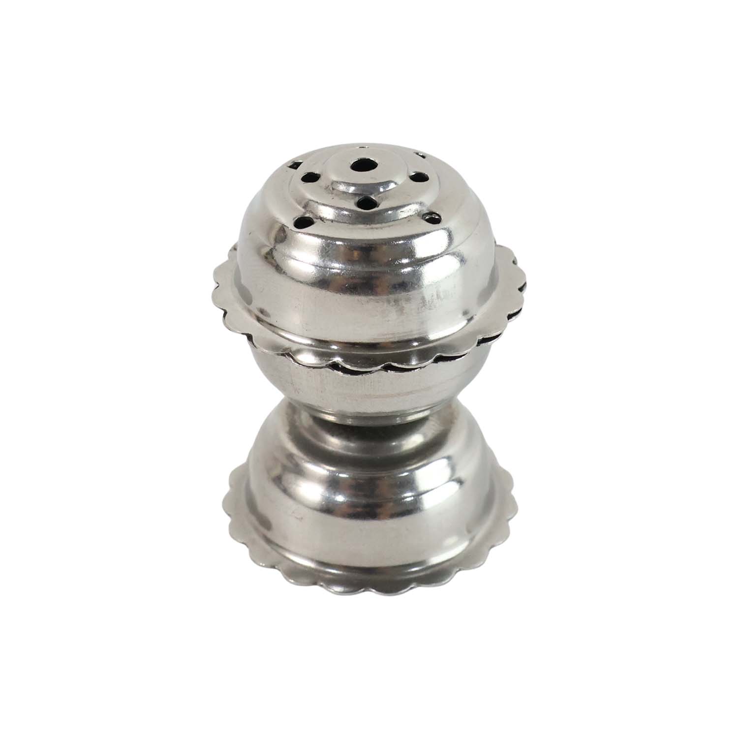 Polished Lotus Agarbatti Stand, a perfect puja accessory.