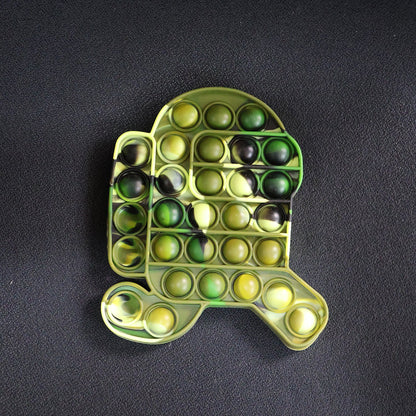 In-use live image demonstrating stress relief with silicone Pop It Fidget Toy