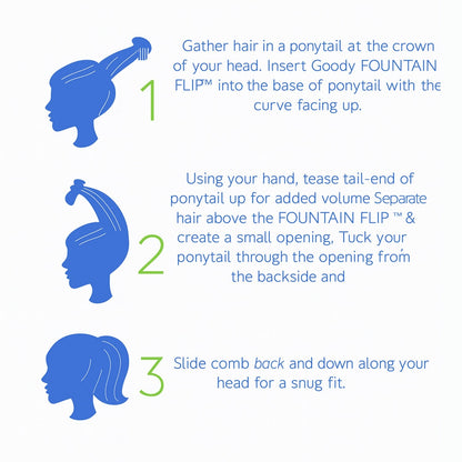 The innovative Ponytail Comb laying flat, showcasing its simple yet effective design.