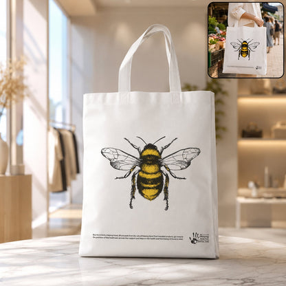 Multipurpose bee print carry hand bag with durable handles