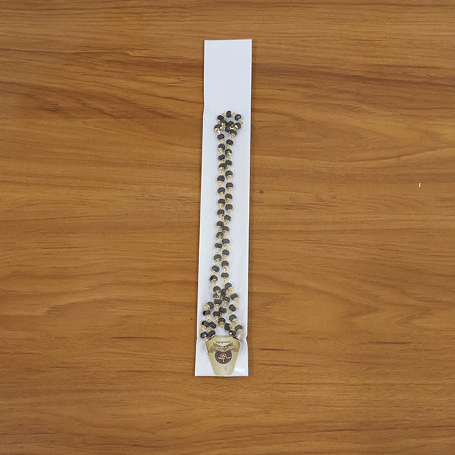 Trendy necklace featuring black beads mangalsutra style for women