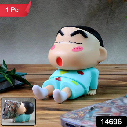 Cartoon phone stand holding smartphone firmly on smooth surface