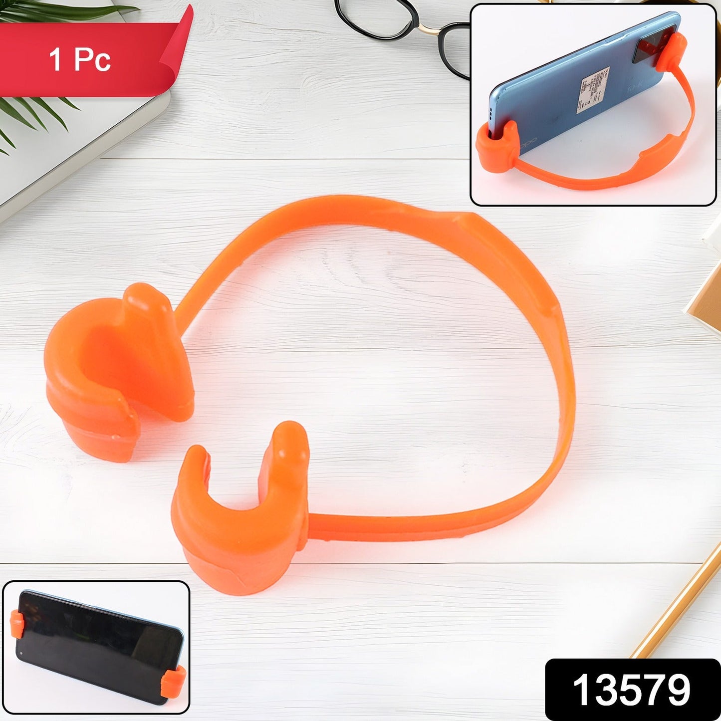 Hand shape mobile stand displaying OK thumb gesture as phone holder