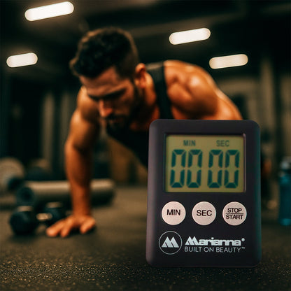 Compact cooking timer with a modern design, perfect for any kitchen.